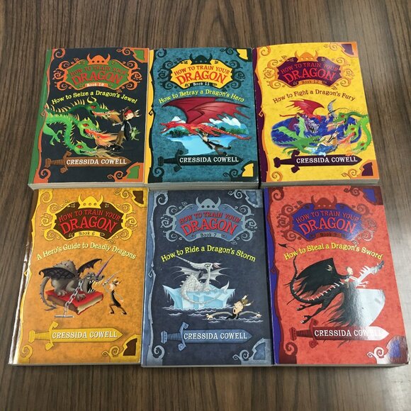 Lot of 6x How to Train Your Dragon Children's Fiction Books by Cressida Cowell! - Picture 1 of 8